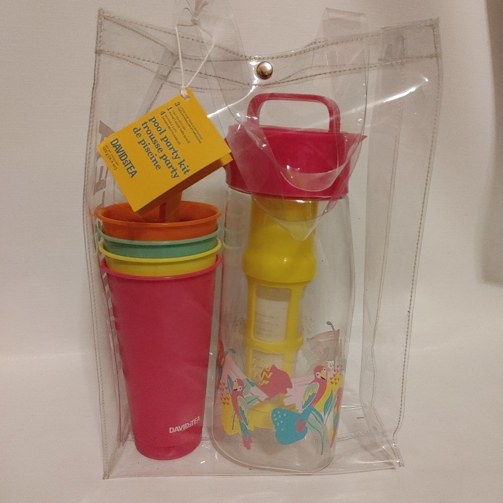 FUN DAVIDsTEA Pool Party Kit BNIP No Tea Packs Colourful Stadium Approved